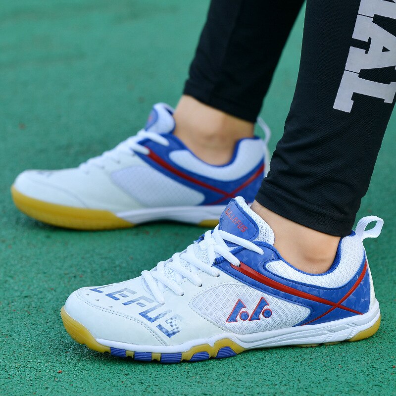 Women Men Table Tennis Shoes Anti-slipery Breathable Pingpong Shoes Shock Absorption Training Shoes For Man Women D0889