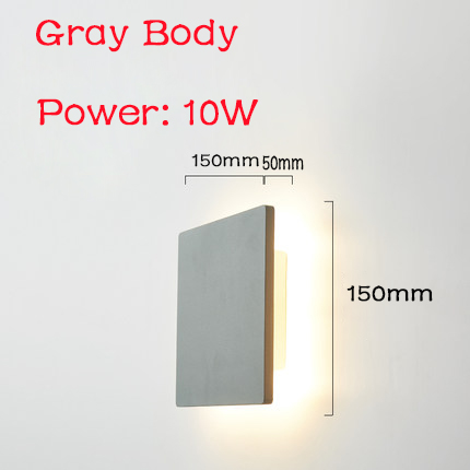 10W Led Wandlamp Buiten Waterdichte Moderne Nordic Stijl Indoor Wandlampen Woonkamer Veranda Tuin Lamp NR-211: Gray Body / Cool White (6000K)