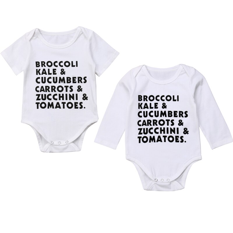 Barboteuse unisexe pour bébés garçons et filles, combinaison à manches courtes/longues 0-24M, lettres imprimées, tenues pour tout-petits