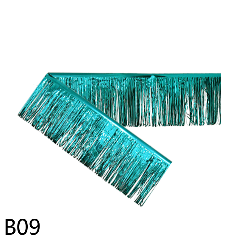 2Meter Glitter Folie Klatergoud Garland Gordijn Party Tafel Rok Regen Zijde Fringe Pull Bloem Bruiloft Verjaardag Festival Decoratie: B09