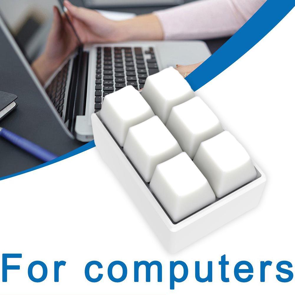 Mini Keyboard 1000hz 6 Programmable Mechanical Key Wheel Axle Tester Gaming Keypad Mx Red Switch Music Game