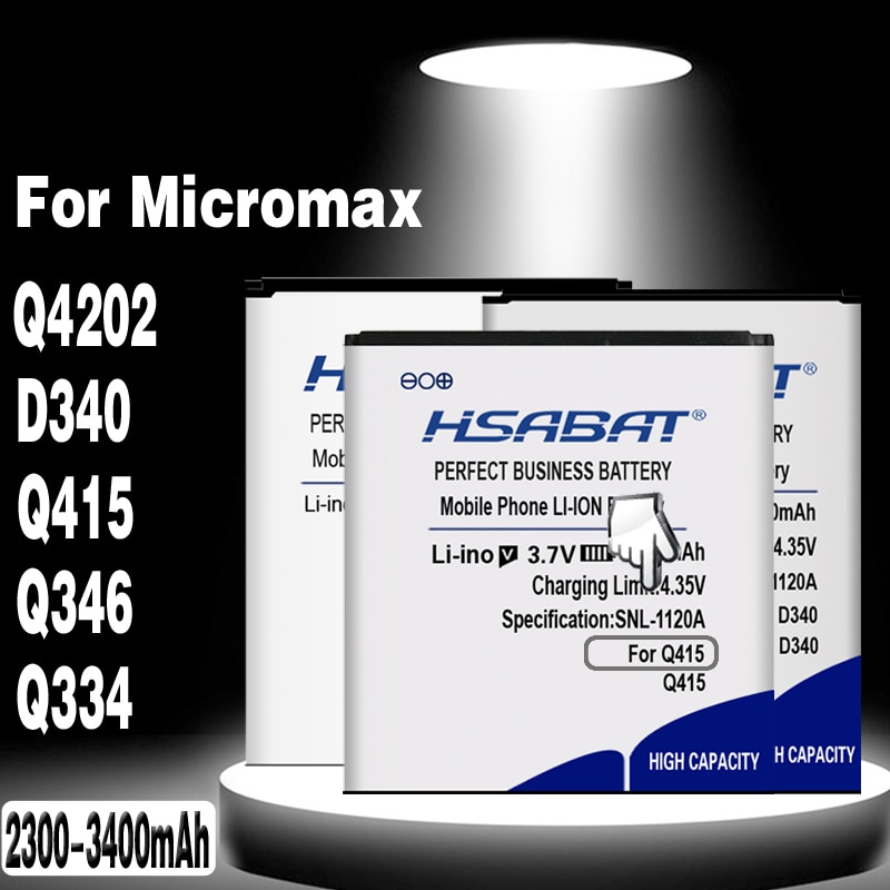 100% Original HSABAT Battery For Micromax Q4202 D340 Q415 Q346 Q334 BQ Strike BQS 5020 BQS-5020 BQS-5020 BQS-5065 BQS 5065