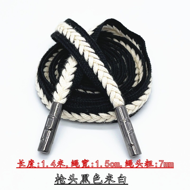 Cordón trenzado de lino y algodón para hombres y mujeres, cuerda con capucha, abrigos, pantalones deportivos, cintura, cinturón Elater, suministros de ropa DIY, 1