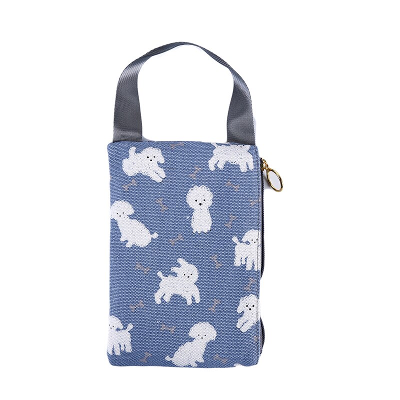 Cartoon Afdrukken Make-Up Tas Vrouwen Draagbare Sieraden Opbergtas Absorberende Kussens Toilettas Tassen Organizer Voor Cosmetica Case