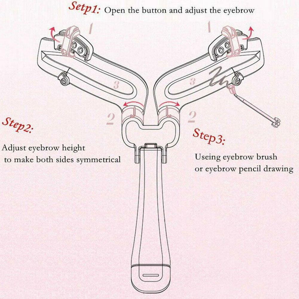 3 in 1 Adjustable Eyebrow Shaper Makeup Eyebrow Shapes Stencil DIY Eyebrow Template Eyebrows Card Brow Makeup Model Makeup Tool