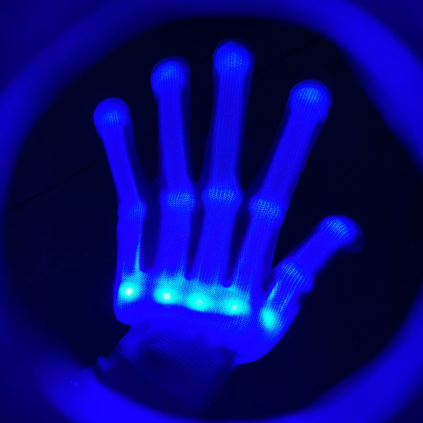 12 arten von farbe glühen handschuhe LED Licht hoch Erwachsene Handschuhe für Winter nacht Party