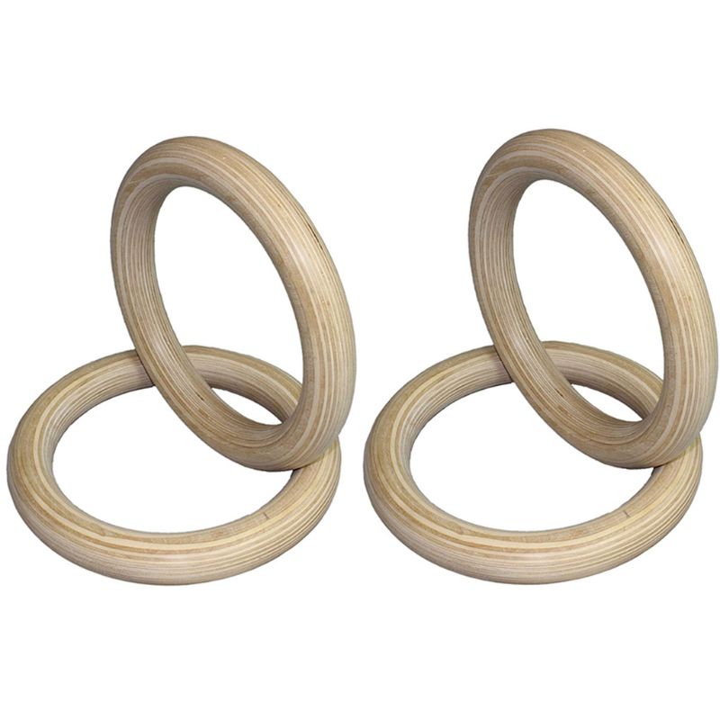 Kit de anillos de madera para gimnasia, equipo de entrenamiento de fuerza para gimnasio en casa, Crossfit, 28mm, portátil