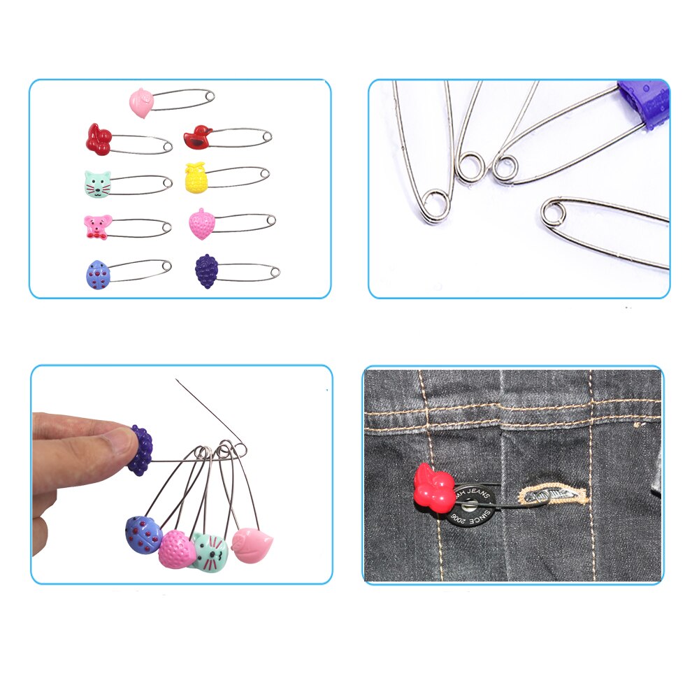 Gemengde set van 10/20 veiligheidsspelden van roestvrij staal, luierspelden voor babykleding, naai- en knutselaccessoires