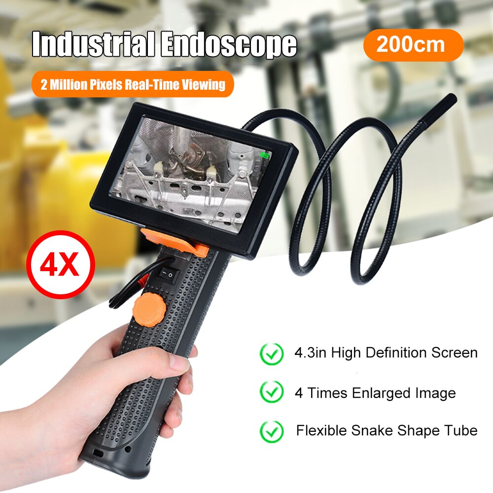 Industrial Endoscope 4.3in Large Screen Definition Display Micro-Inspection Camera Industrial Vehicle Pipeline Air Conditioner