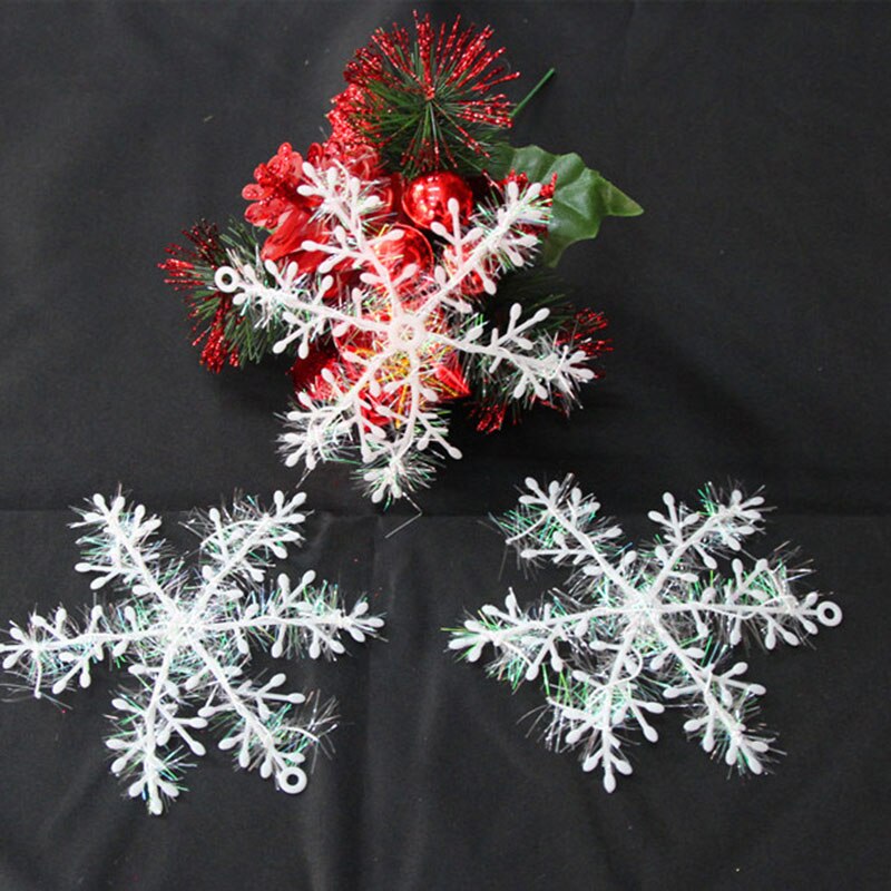30/60pcs Kerstboomversiering Witte Sneeuwvlok Ornamenten Christmas Party Decoratie voor Thuis Kunstmatige sneeuw Jaar ZXH
