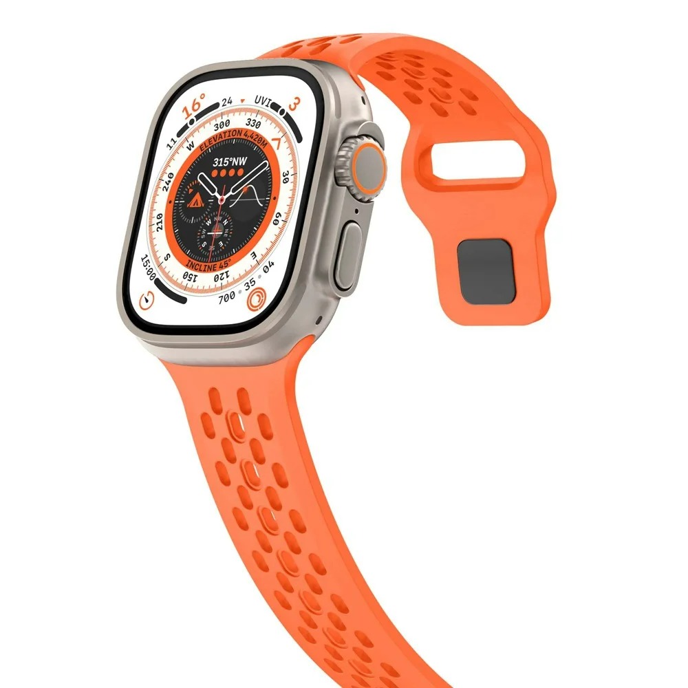 Sports silikonerem til apple watch band 46mm 45mm 44mm 42mm 49mm 41mm 40mm armbånd iwatch serie 10 ultra 9 8 7 6 5 4 se