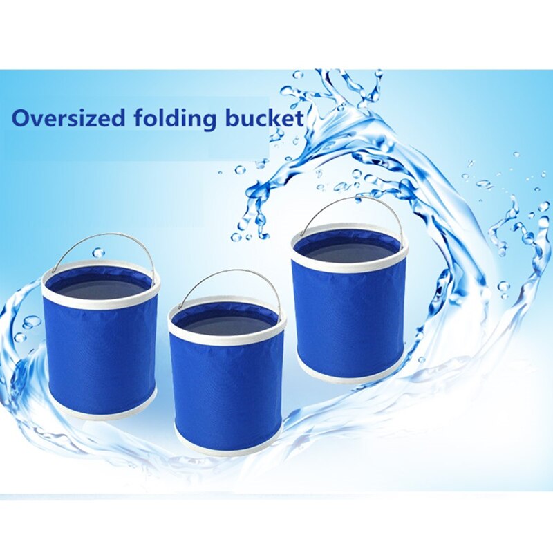 Seau de voiture pliable multifonctionnel portatif de seau de lavage de voiture de 11L
