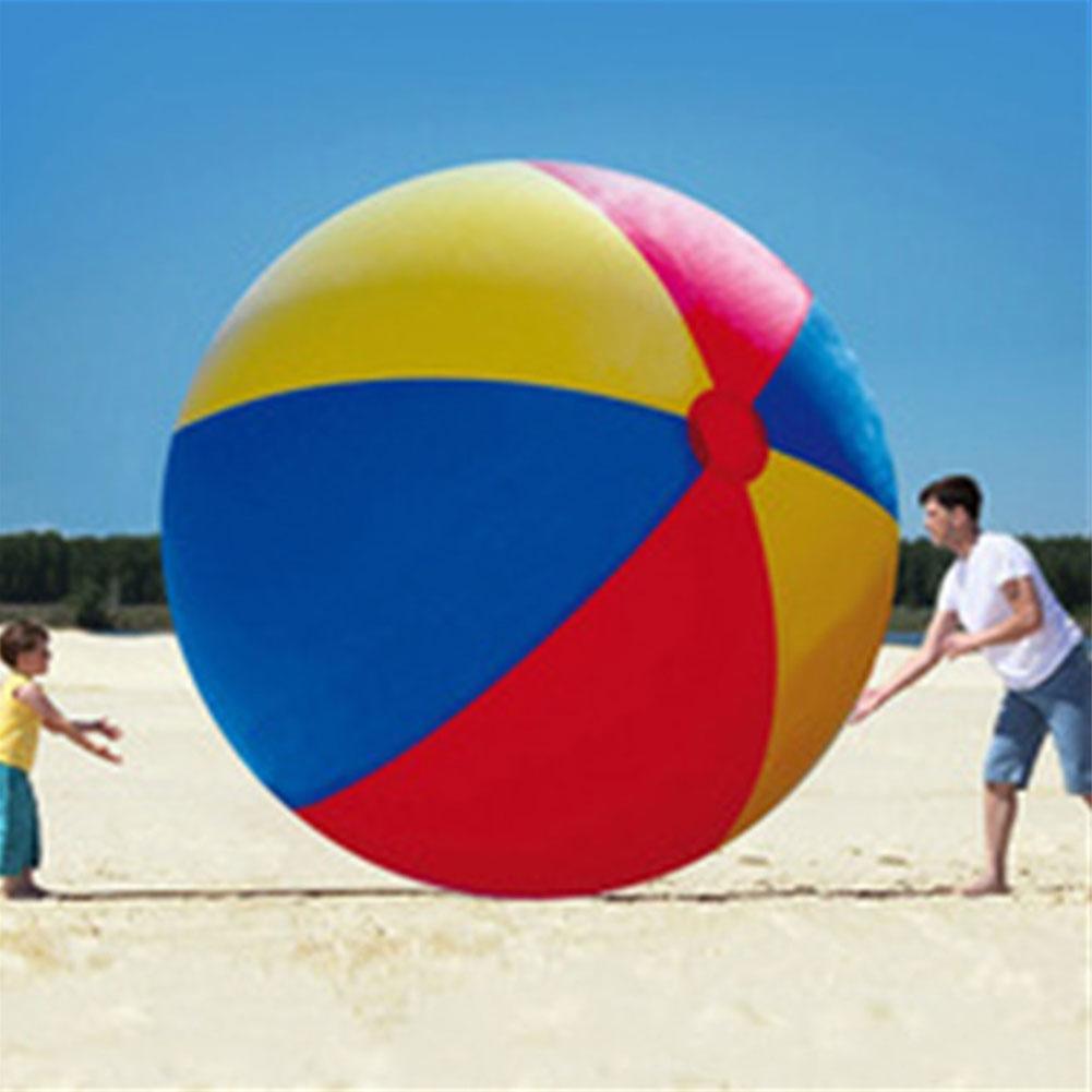 80/100cm aufblasbare strandbälle, groß, dreifarbig, pvc, dickwandig, unterhaltungsball, dekoration, spielzeugball, aufblasbar,  o5 5