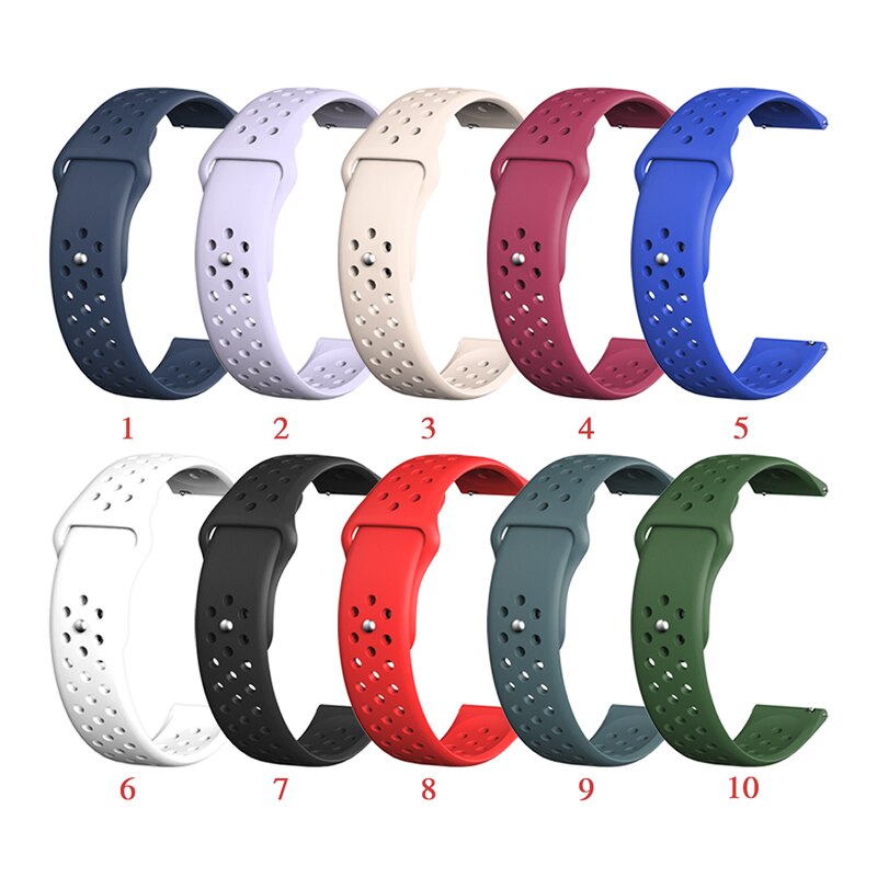 Correa de reloj transpirable para Huawei Honor ES correa de muñeca de silicona suave correa de repuesto accesorios de reloj correa de 20MM