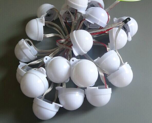 40mm diameter; DC24V; UCS1903 IC; IP68; adresseerbare; 1.44 W (6 LEDs); RGB full kleur; milky cover; IP68 nominale