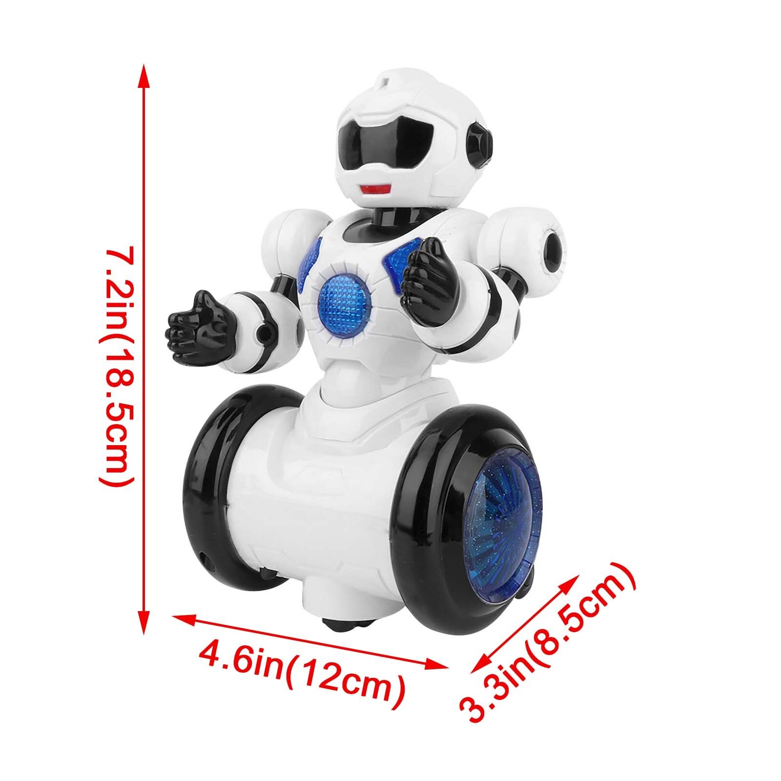 Robot da ballo elettrico per bambini giocattolo LED musica leggera abbagliante danza assemblare Robot per bambini regalo Robot de baile deslombrelli: A