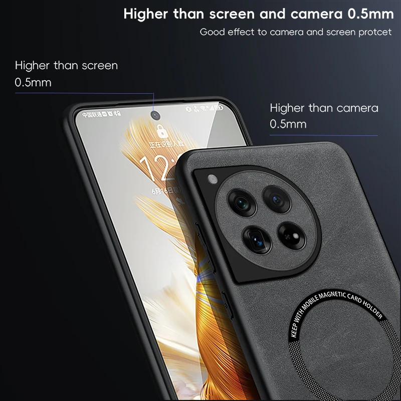 Magnetic Retro Leather Soft Case For OnePlus 12 11 13 OnePlus12 OnePlus11 5G Wireless Charging Phone Case Cover