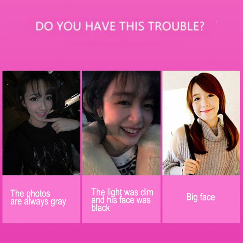 Mini teléfono móvil con Flashes y luces para Selfie, luz LED portátil recargable, gran capacidad de batería