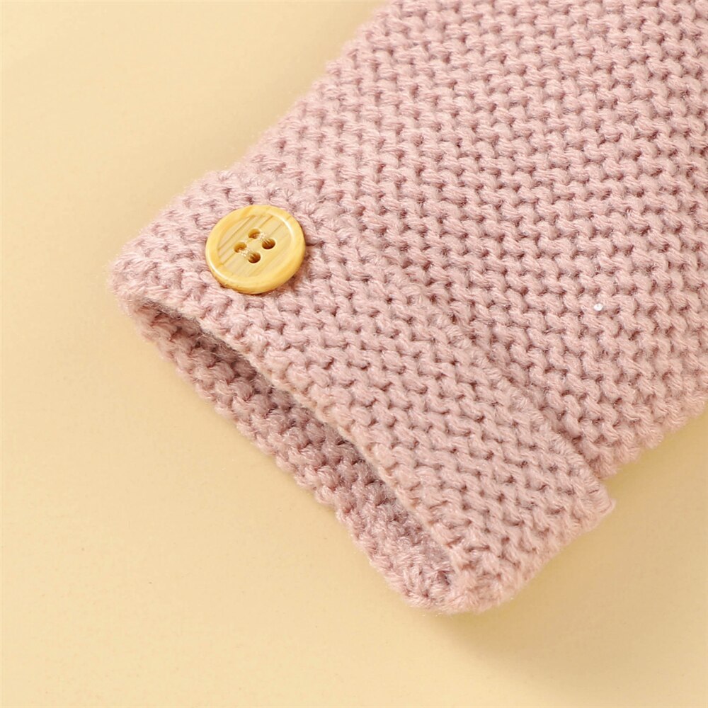 WenaZao Kleinkind Kleinkind Baby Mädchen Grund Strickjacken fallen gelassen Schulter Langarm O Nacken Gerade gebrüstet betroffen zur Seite fahren Jacke oben