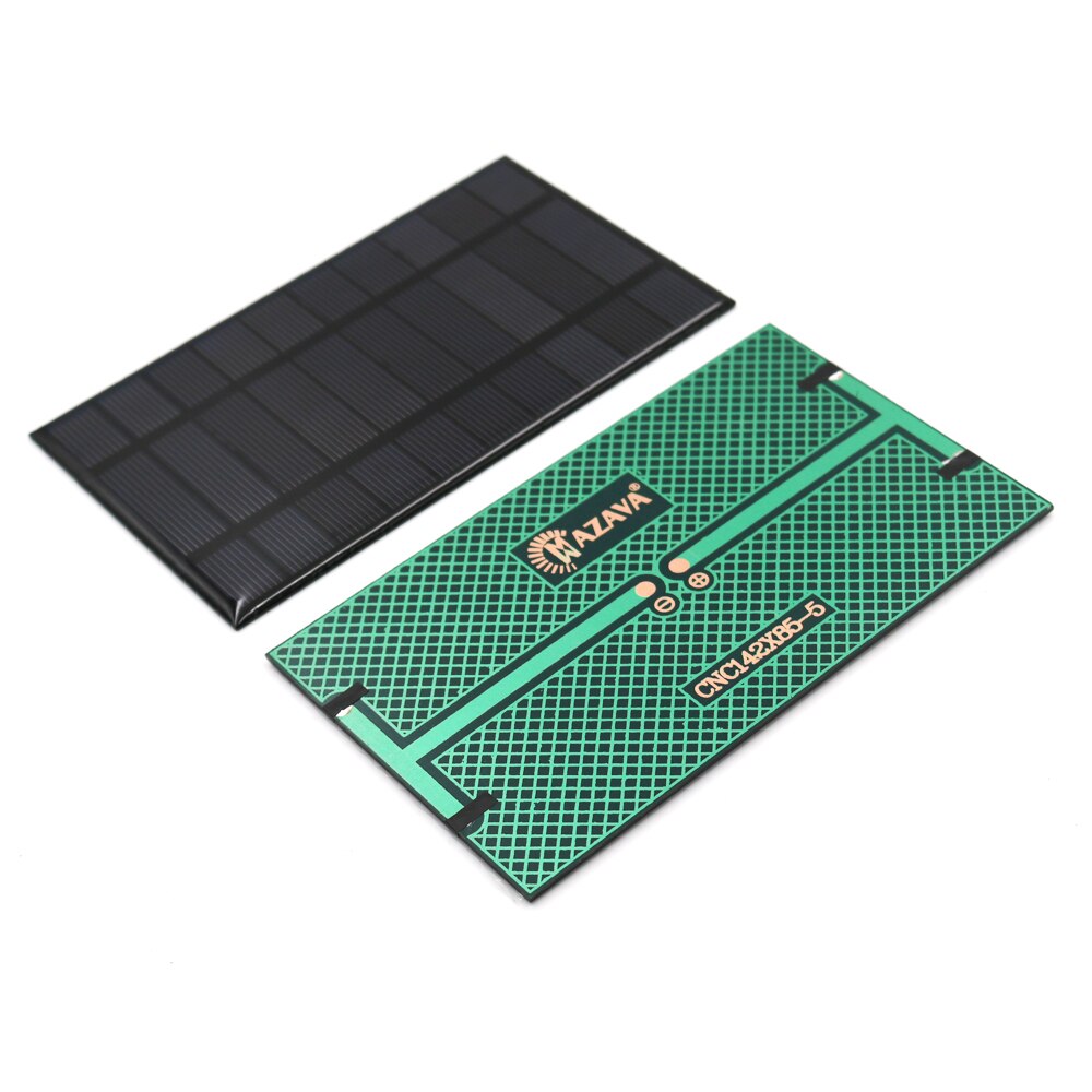 ZONADAH 2W 5V Mini-Solarpanel Mit Kabel & Krokodilklemmen – Für DIY, Schule, Camping, Gartenbeleuchtung & Batterieladung