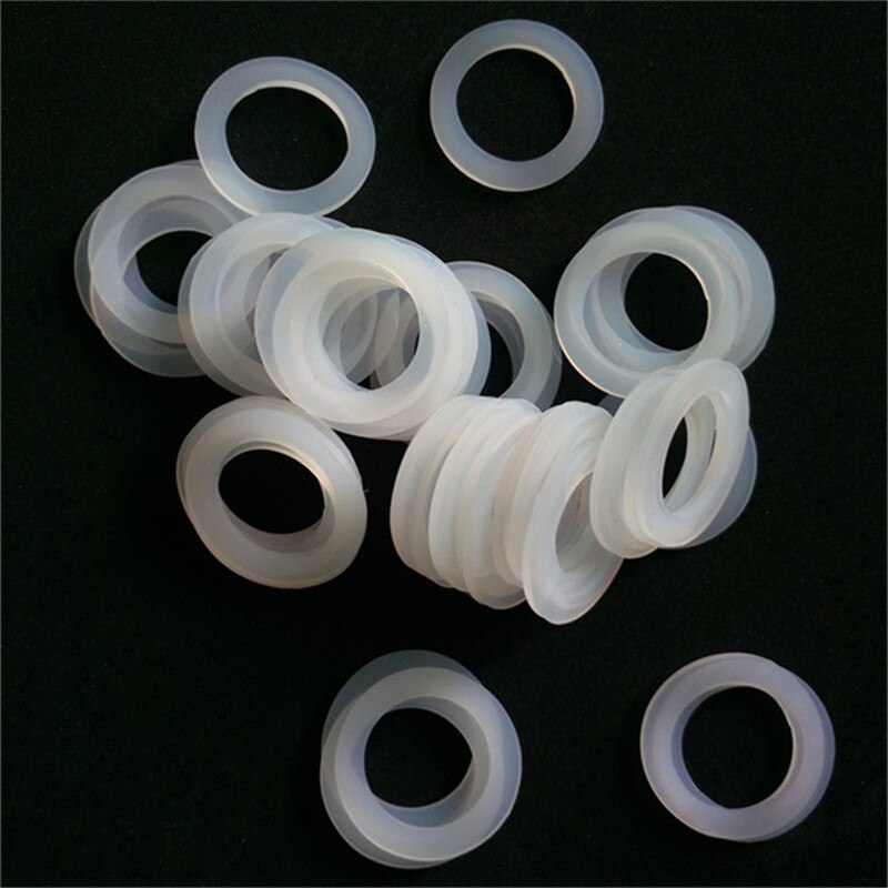 10Pcs White Food Grade Silicone Rubber O-Ring Seals Washer Cross Section I.D.20-75mm