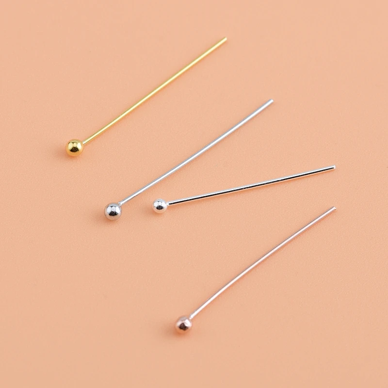 10 Pieces 925 Sterling Silver Ball Pointer Handmade DIY Making Materials Jewelry Accessories
