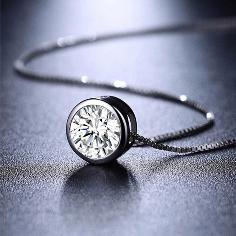 christmas 925 Sterling Silver Round Necklaces & Pendants with Chain for Women jewelry x3307S