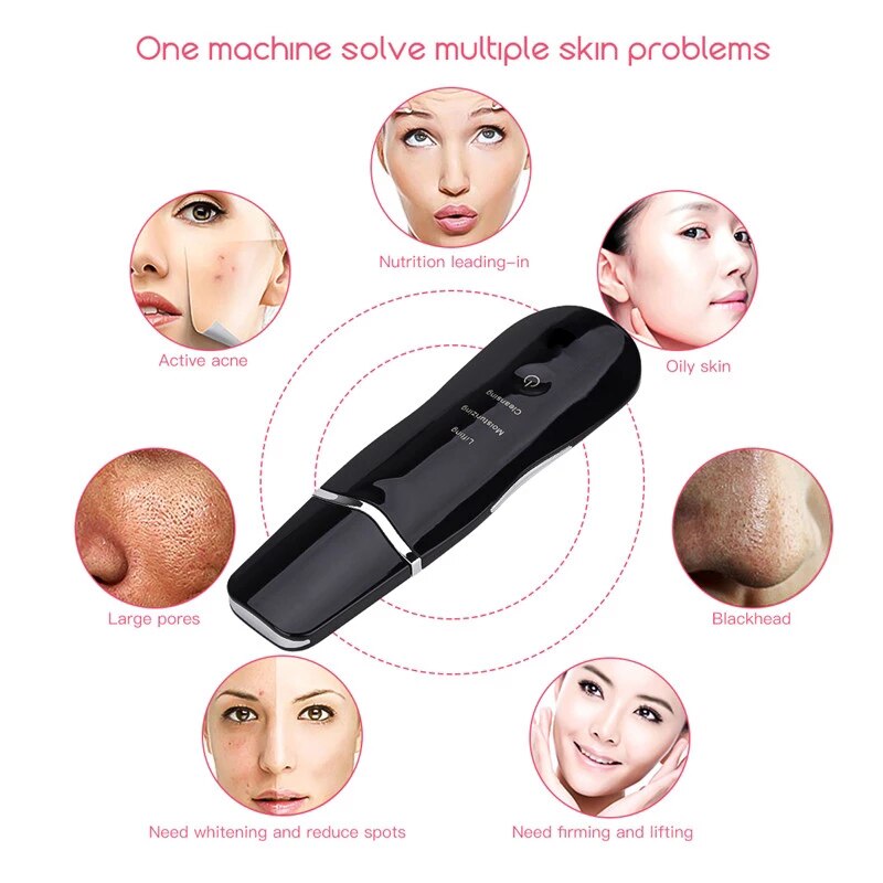 Shoveling Machine Deep Cleans the Skin, Removes Blackheads, Shakes and Exfoliates Black /White Home or Travel Outfit