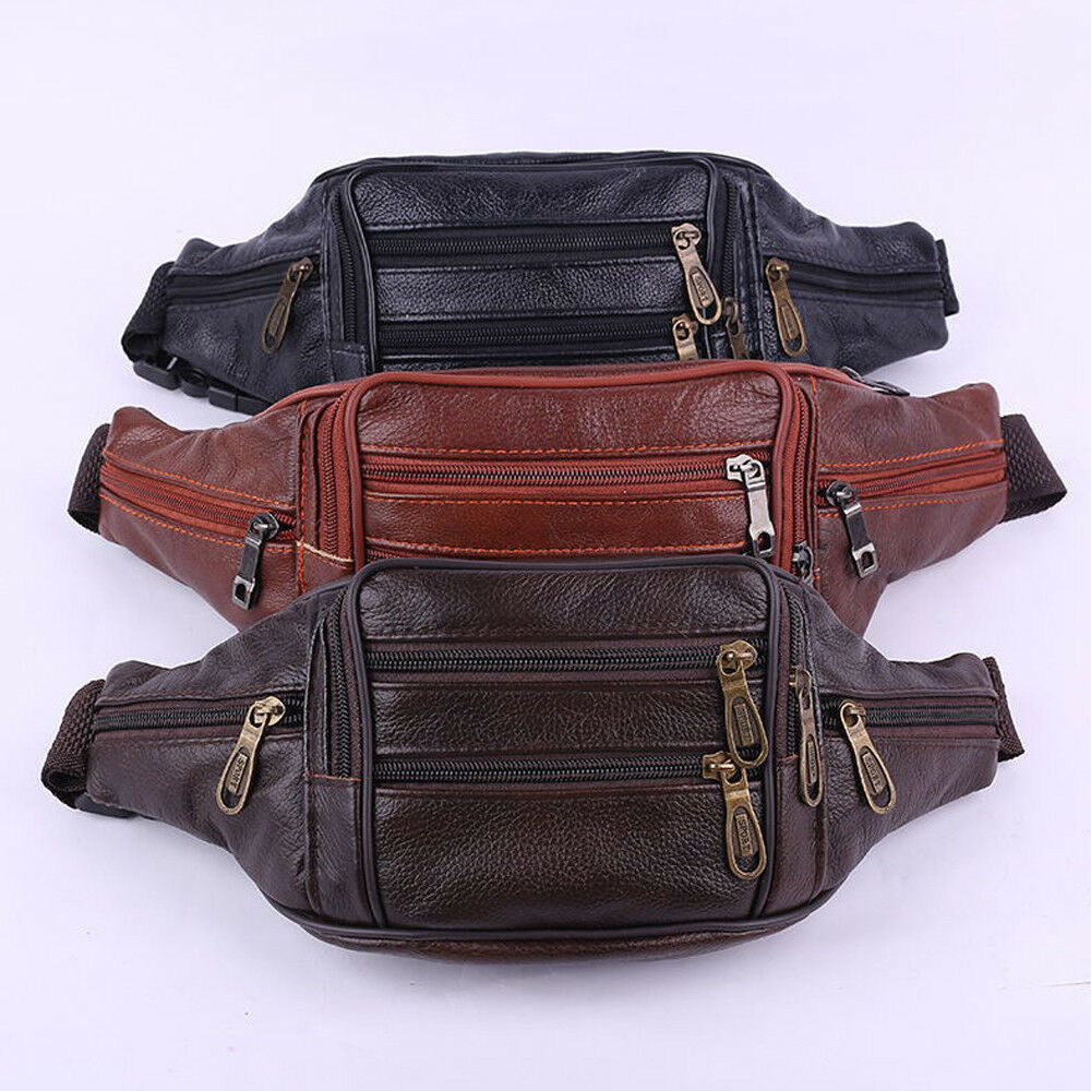 Brand Mannen PU Leer Hip Riem Fanny Pack Taille Purse sling Bag Wallet Purse Holder