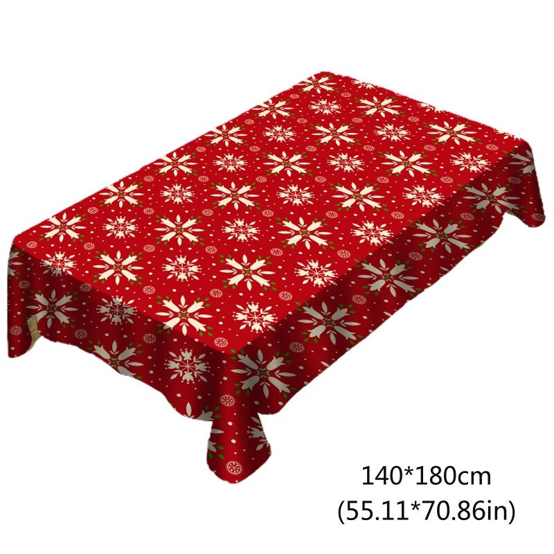 Christmas Waterproof Polyester Tablecloth Cartoon Santa Print Table Cover Decor: 6EE406598-2 / 6EE406598-180