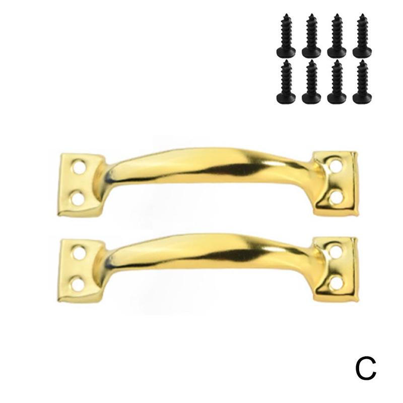 2pcs Hardware Pull Garage Gate Door Handle Black Cast Iron Furniture Hardware Home Shed Garage For Sliding Barn Door Pull: C