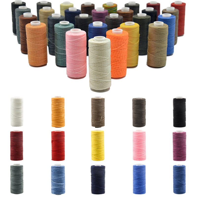 50M Leather Sewing Waxed Thread Hand Stitching Waxed Line Shoe Repair Needlework Multicolor Yarn Handicraft Tool