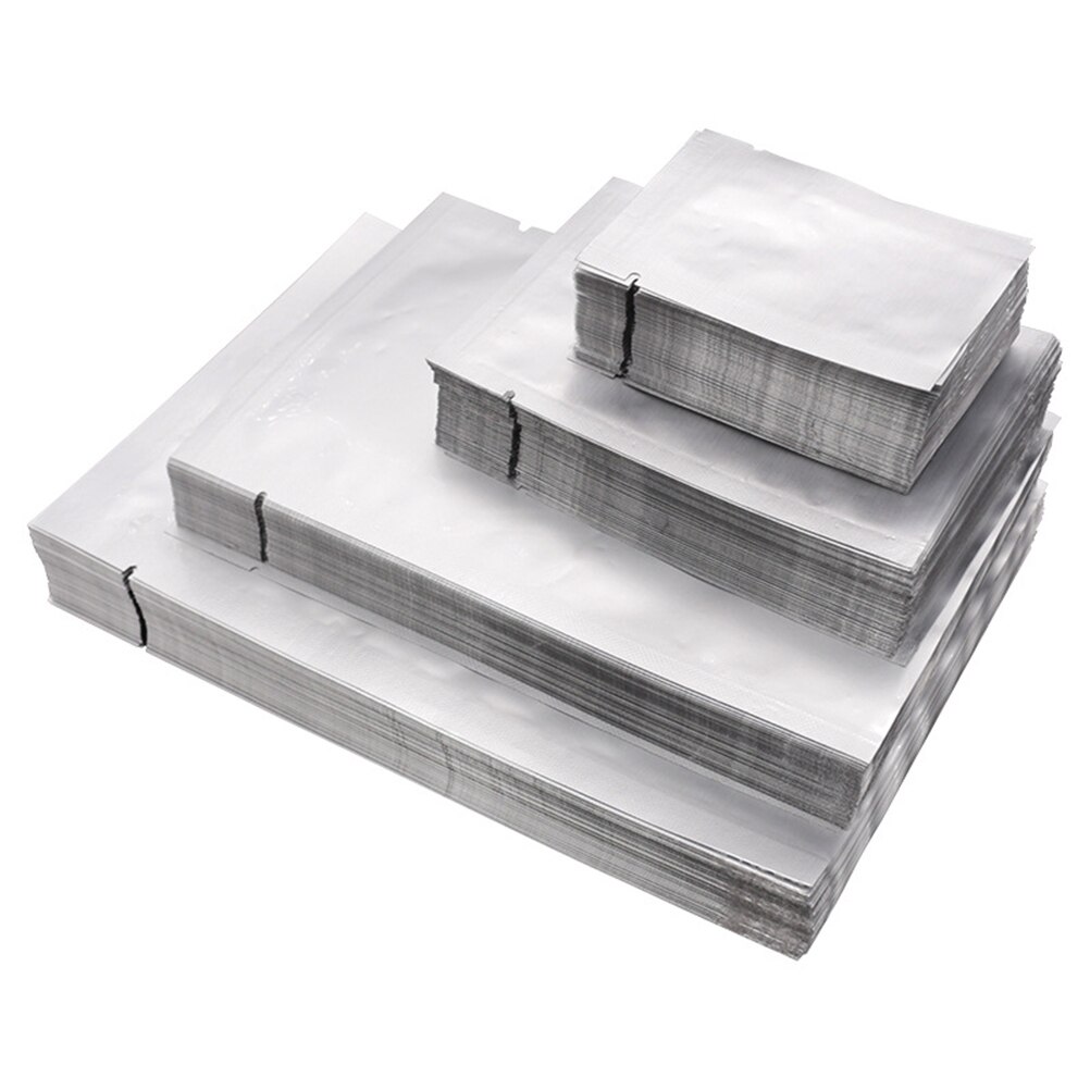 100Pcs Zilver Aluminium Folie Mylar Zak Vacuüm Sealer Voedsel Opslag Pakket: 5x7cm