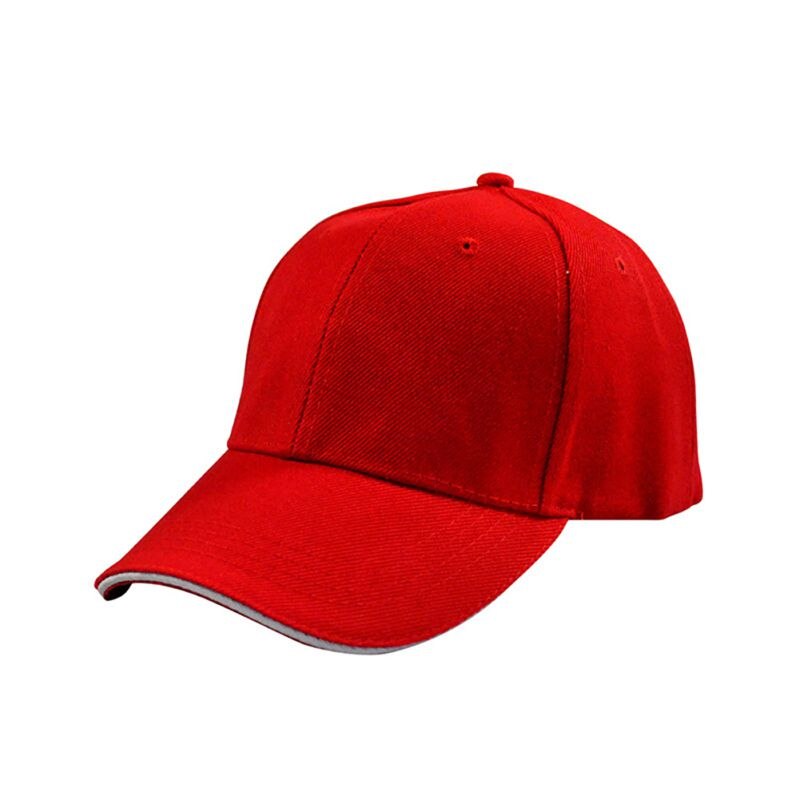 Tennis Cap Sports Baseball Cap Brim Hook Sunscreen Breathable Cap Loop Fastener Cotton Hat Adult Sportswear Accessories *: RED