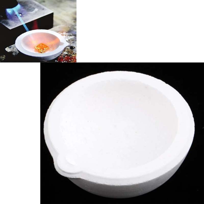 High Temperature Quartz Silica Melting Crucible Dish Bowl Pot Casting Gold Silver Metal Jewelry casting container