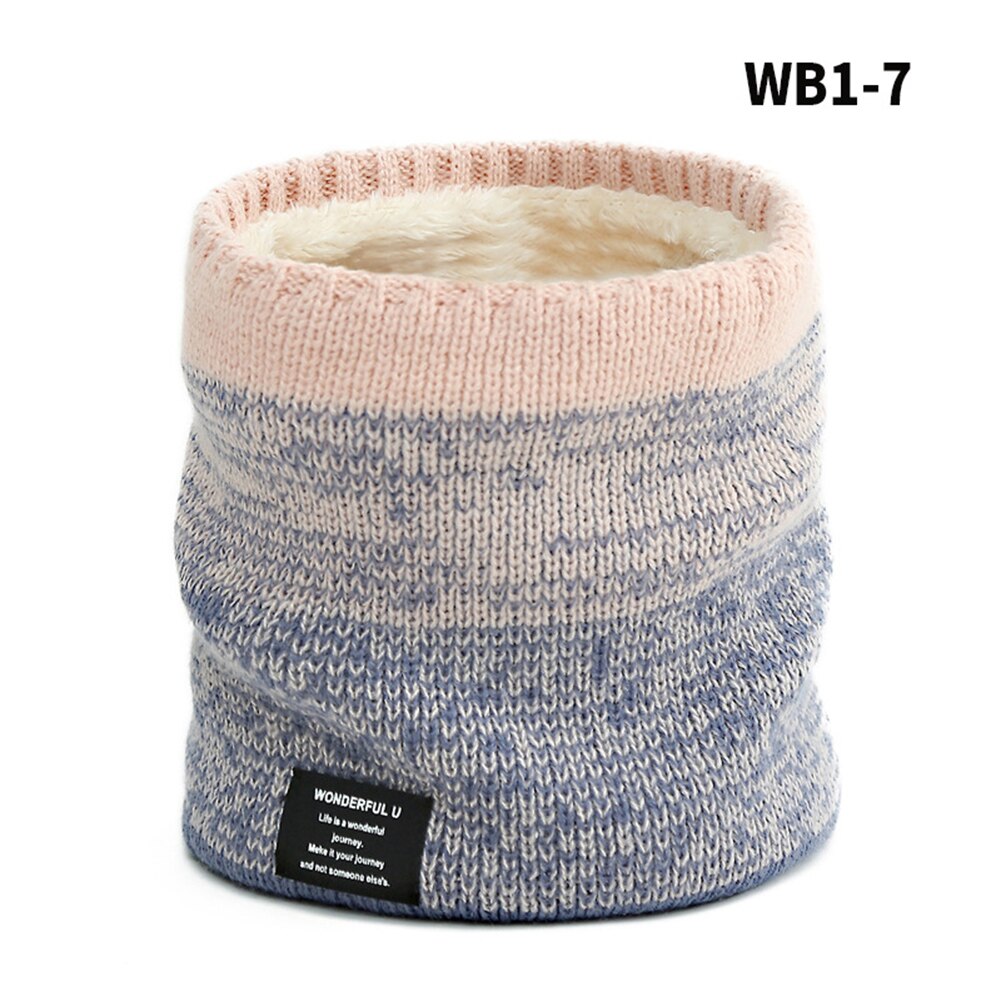 Mode Vrouwen Mannen Gebreide Sjaal Effen Winter Dikke Fluwelen Snood Sjaals Lady Warm Unisex Nek Sjaals Ring: 07