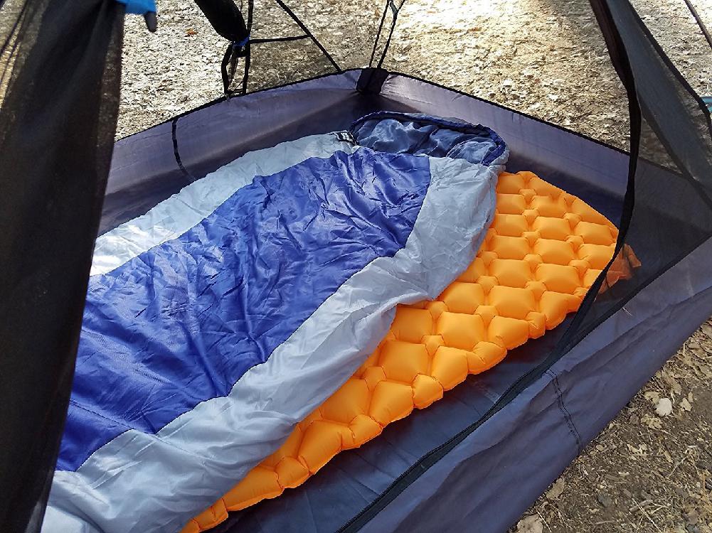 Himiss oppustelig enkelt sovemåtte tpu ultralet seng til udendørs camping telt oppustelig pude telt sovemåtte