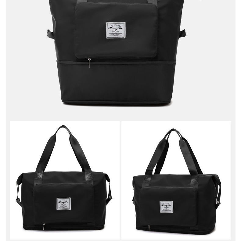 Große sporttasche, multifunktionaler draussen-reiserucksack, sporthandtasche, herren- und damen-Yoga-trainingstasche: Schwarz