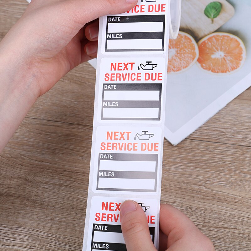 Étiquettes adhésives pour vidange d'huile, autocollants pour rappel de Service, 100 pièces/ensemble