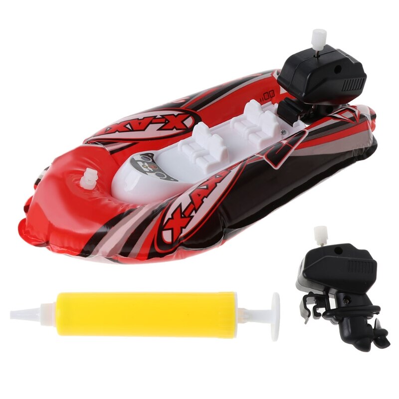 Baby speelgoed kind uurwerk opwindbare opblaasbare boot schip spelen water badkamer bad speelgoed