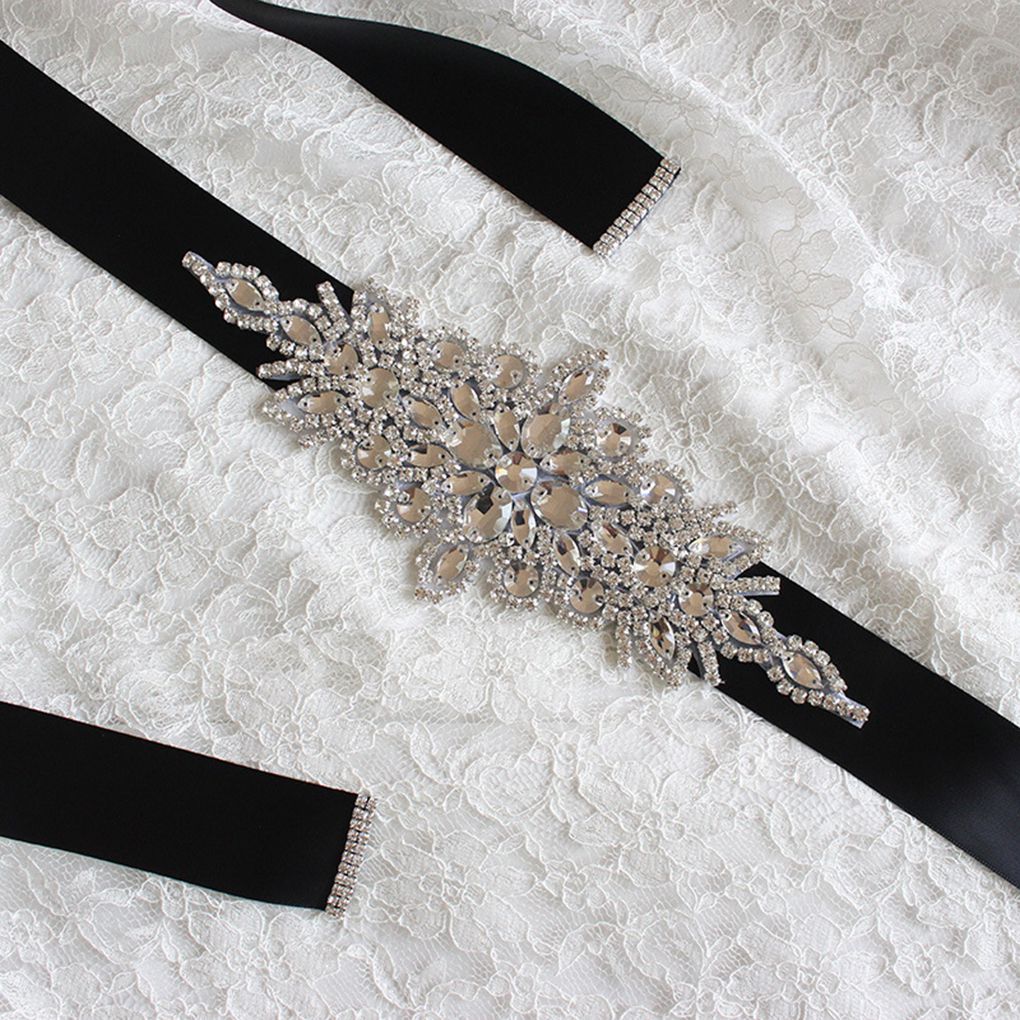 Ceinture femme cristal mariage ceintures Satin strass robe de mariée ceinture accessoires de mariage ruban de mariée ceinture ceinture