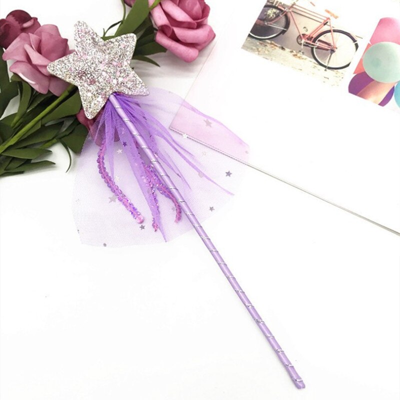 Hot Cute Dreamlike Star Fairy Wand Kids Magic Stick Girl regalo di compleanno Party Halloween Princess puntelli Cosplay: purple