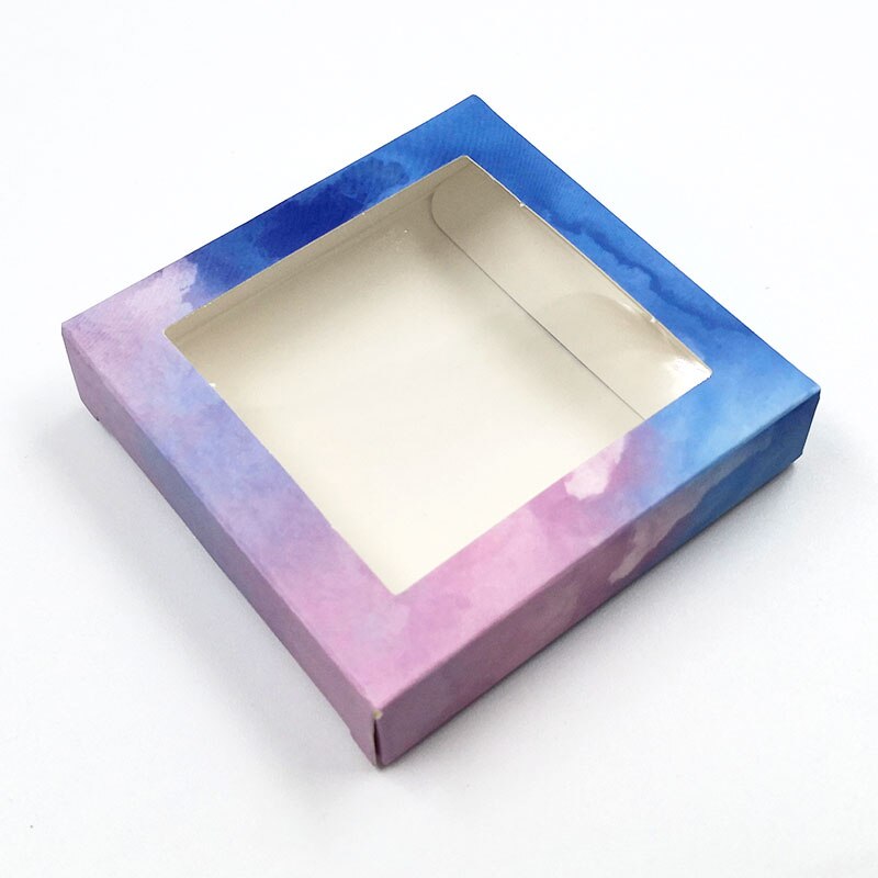 paper eyelash packaging box lash boxes packaging custom own logo for 10mm-25mm mink eyelashes square case bulk: 7