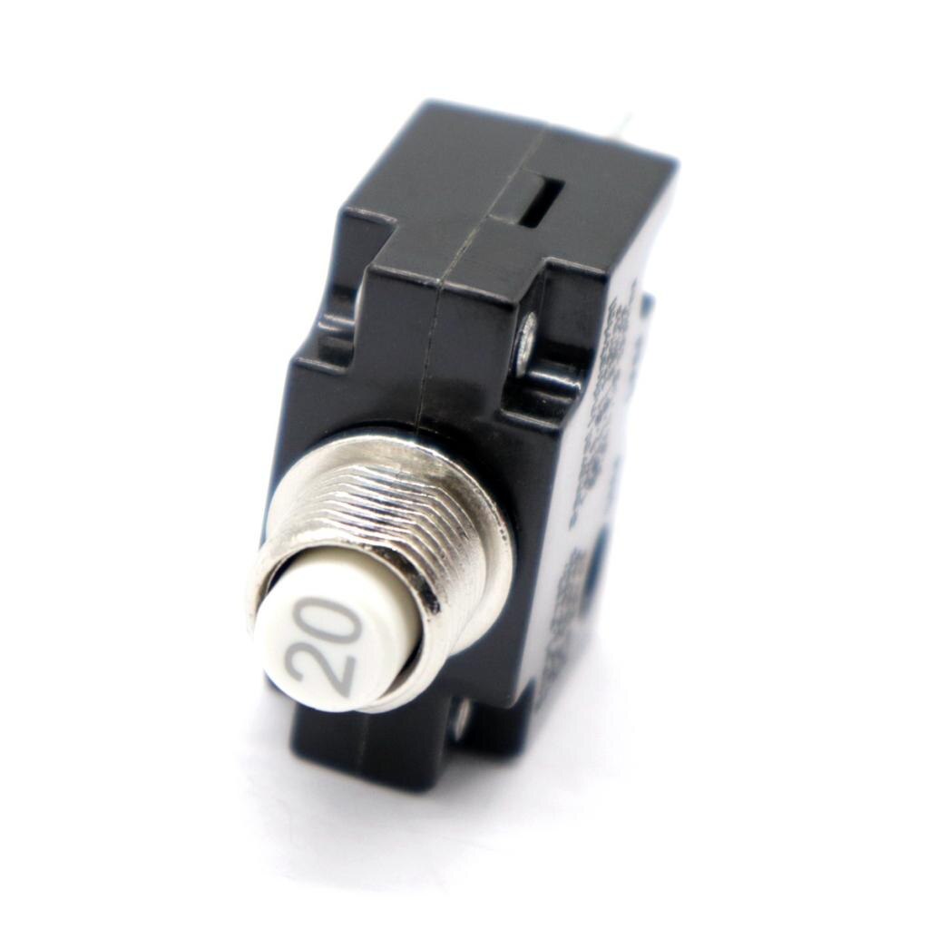 Disjoncteur à bouton-poussoir, 2 pièces, 20 ampères, avec couvercle Transparent, étanche, cc 50V AC 125-250V