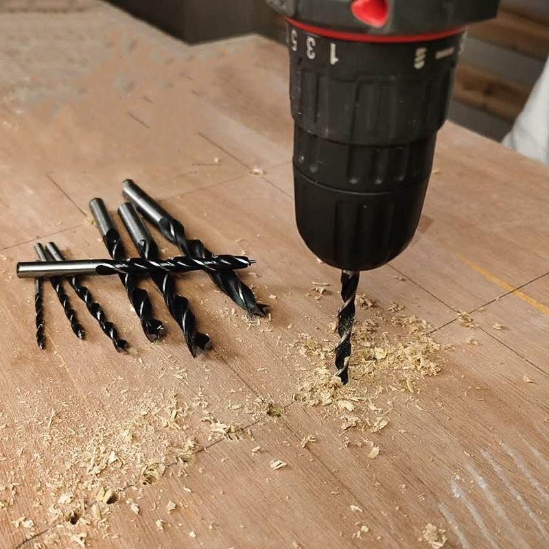 three-point woodworking drill bit perforating support drill electric drill rotary head wood plank hole special twist drill bit