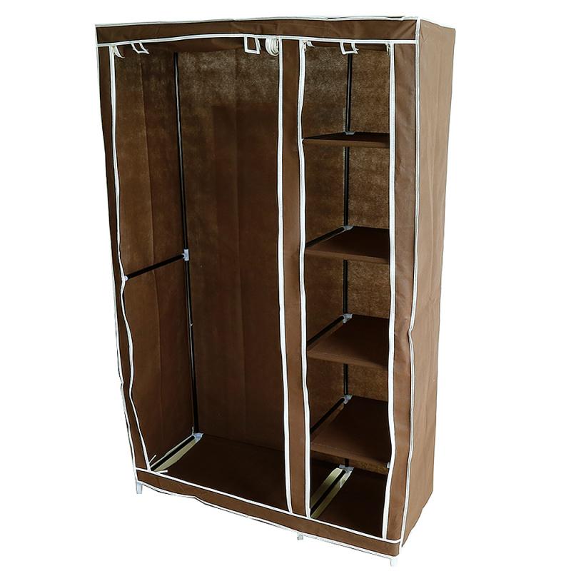 Armario para dormitorio de niños y adultos, paño antipolvo, mueble, armario para almacenar las prendas, de tela, 110x45x178cm, HWC