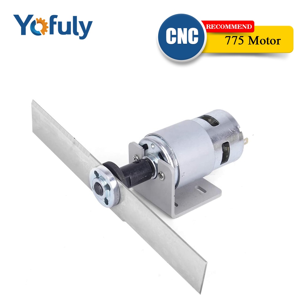 775 DC Motor DC 12V 775 Motor 10000rpm Large Torque High Power Low Noise CNC Motor+2pcs wrench