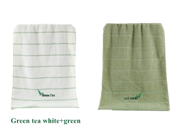 2pcs 34*73cm Bath Towels Super Soft Striped Embroidery Cotton for Adults Shower Home Face Hand Clean Bathroom Travel Towel: set 6