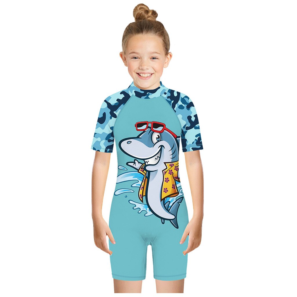 Tiener Kids Meisjes Jongens 3d Print Cartoon Strand Een Stuk Badpak Badmode Mode Summerhot Verkoop Strand Badmode Aankomst