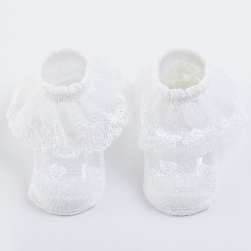 Baby Girl Frilly Lace Tutu Socks Breathable Infant Newborn Toddler Lace Ruffle Ankle Socks Baby Stuff Kids